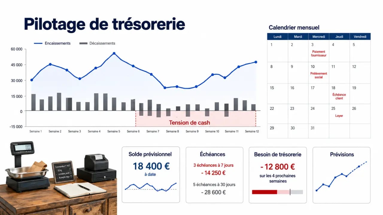 Optimiser la gestion de trésorerie pour les entreprises réunionnaises : visualisation des encaissements, décaissements et du décalage de cash